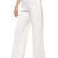 Mr.Joe Back Flap Pockets Wide Leg Pants