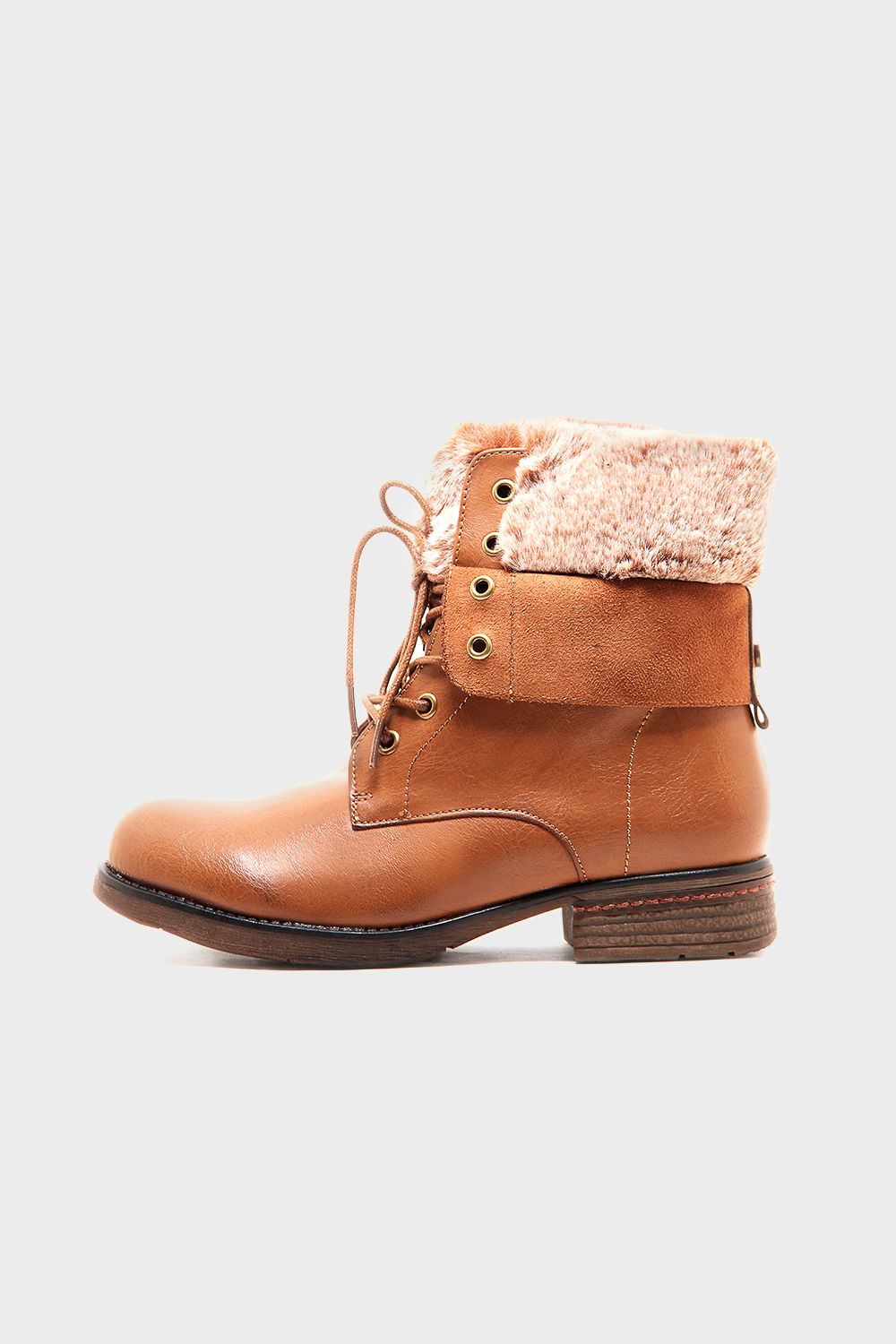 Shoeroom Fur Combat Half Boot