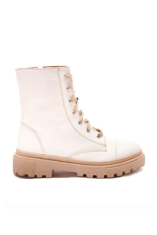 XO Style Combat Boot with Side Zip-Up