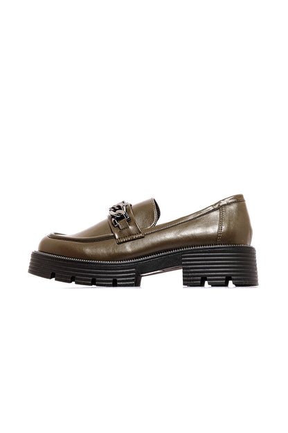 Metal Chain Flat Shoes