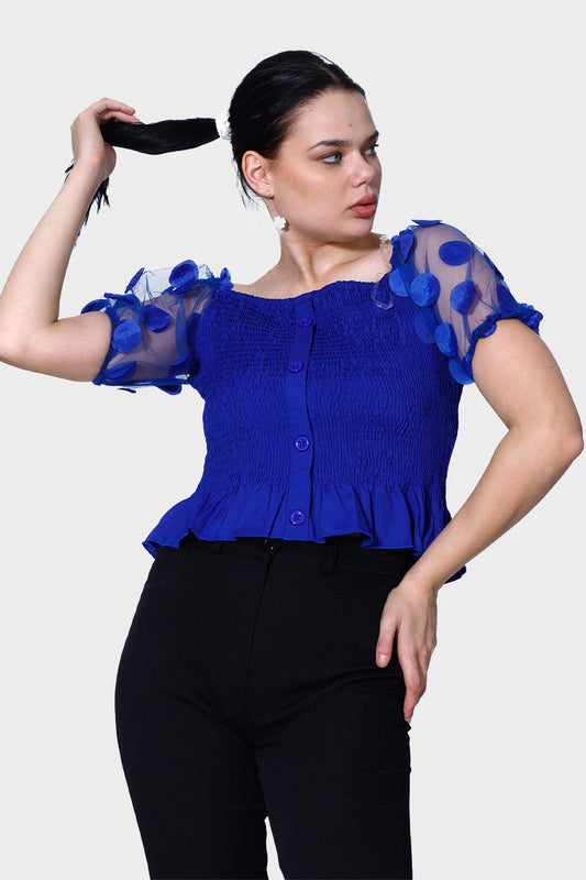 Miss Venus Shirred Blouse