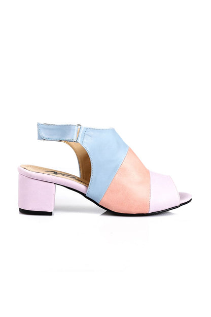 Tri-Tone Heeled Sandal