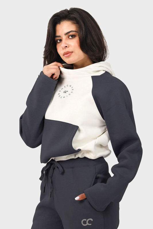 Shechick Drawstring Cropped Hoodie