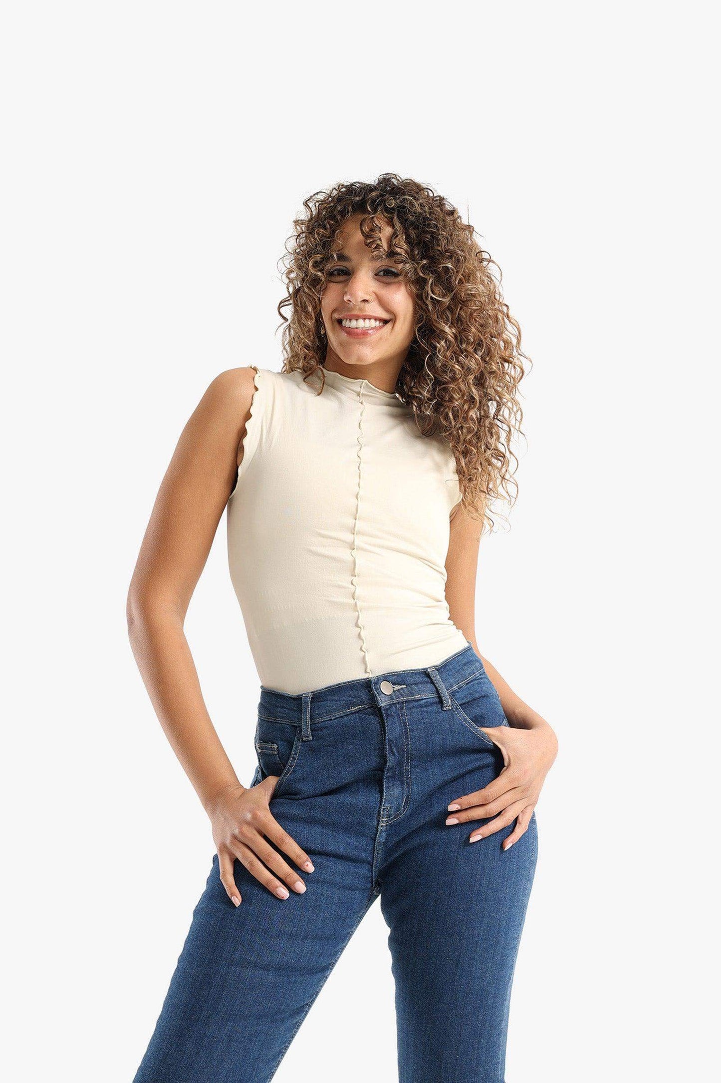Vertical Piping Sleeveless Top - Carina - ??Ã¢â‚¬â„¢????????ÃƒÂ±??Ã¯Â¿Â½ÃƒÂ¿??Ã†â€™?ÃƒÂ¿????