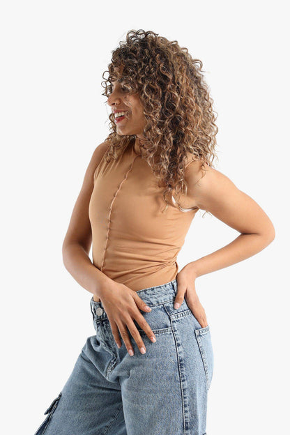 Vertical Piping Sleeveless Top - Carina - ??Ã¢â‚¬â„¢????????ÃƒÂ±??Ã¯Â¿Â½ÃƒÂ¿??Ã†â€™?ÃƒÂ¿????