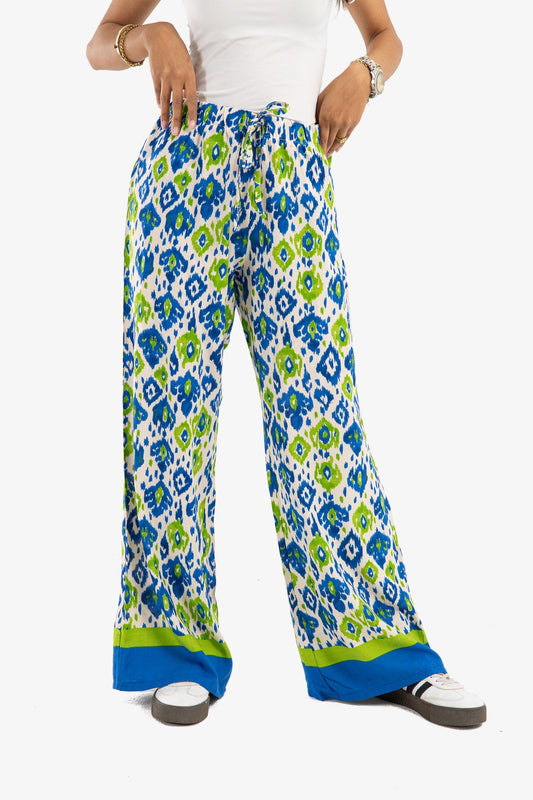 Printed Pants with Elastic Waist