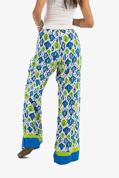 Printed Pants with Elastic Waist