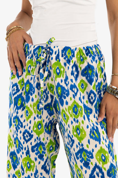 Printed Pants with Elastic Waist