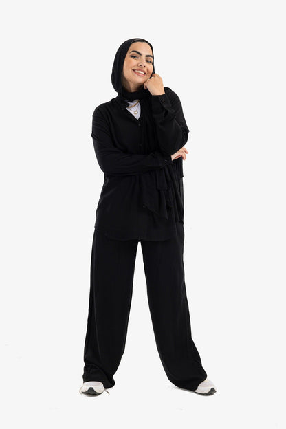 Blouse with Stand Collar