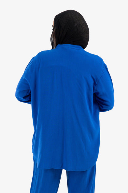 Blouse with Stand Collar