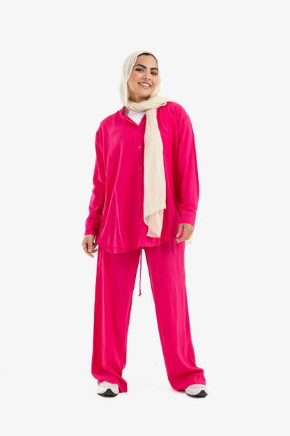 Blouse with Stand Collar