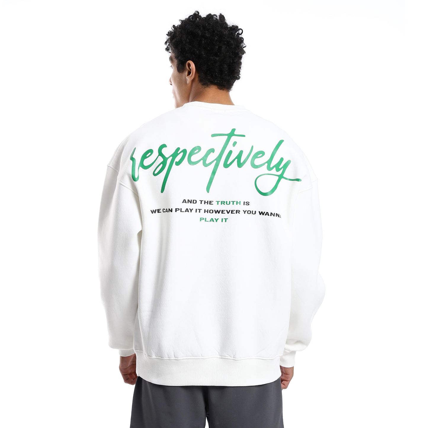 White Comfy Bach Printed Cotton Sweatshirt