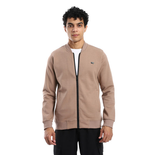 Cafe Textured Melton Casual Jacket