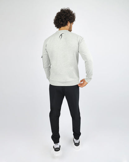 Gray T-shirt with a Sleeve Pocket