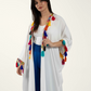 Maxi Kimono with Colorful Tassels