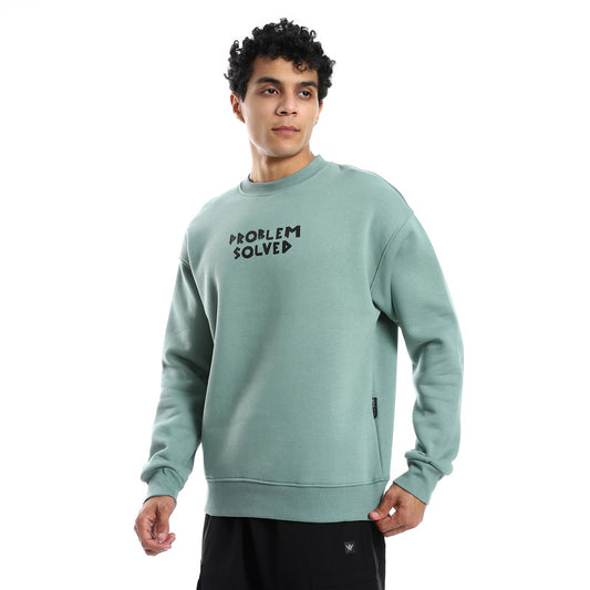 Mint Back Printed Soft Sweatshirt