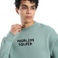 Mint Back Printed Soft Sweatshirt