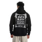 Black Cotton Back Printed Hoodie