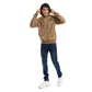 Camel Cotton Back Printed Hoodie