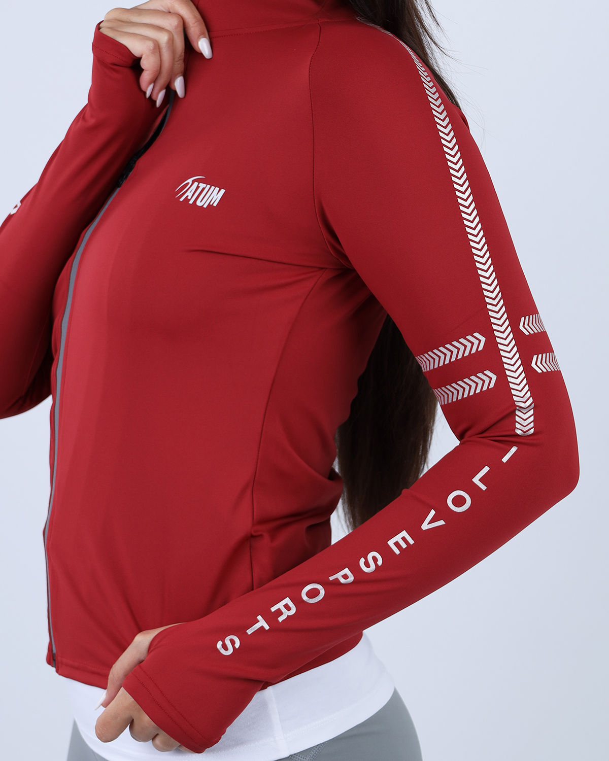 Red Athleisure Inspire Zip Jacket