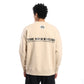 Beige Simple Back Printed Sweatshirt