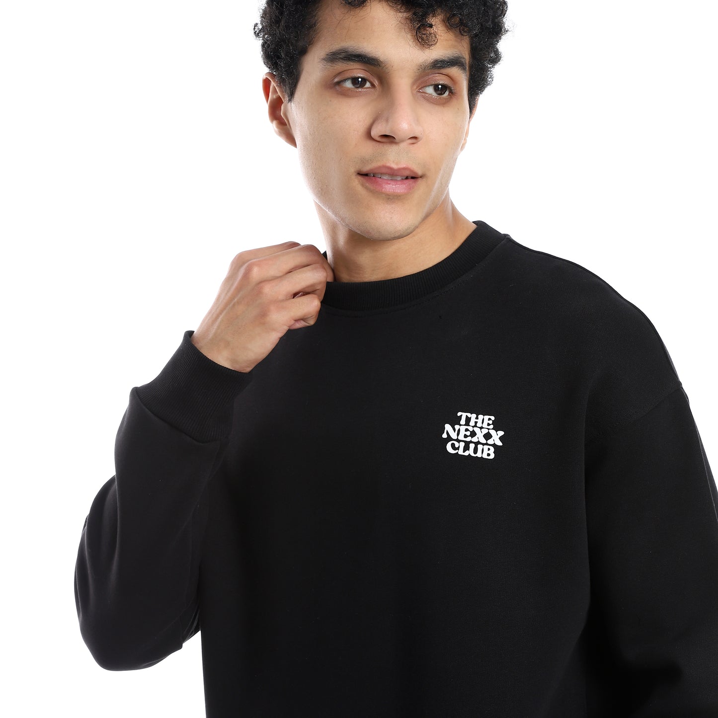 Black Simple Back Printed Sweatshirt