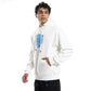 White Trendy Printed Hoodie