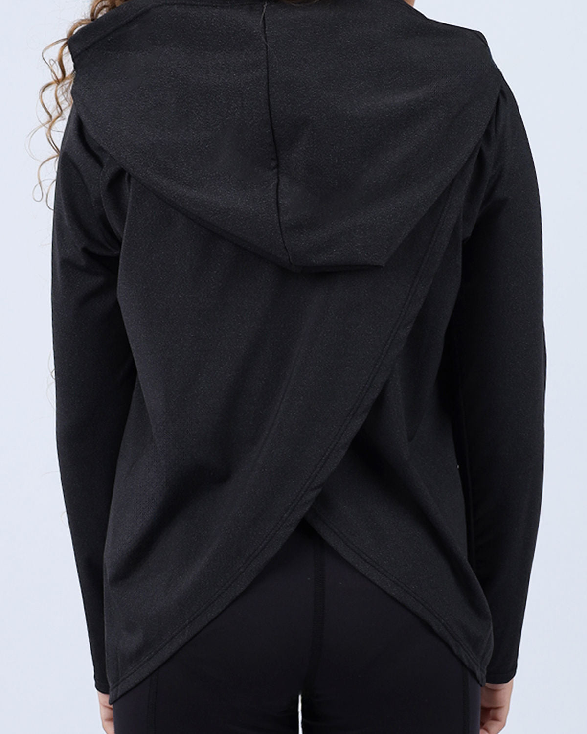 Black Vivid Long-Sleeve Hoodie for Teen Girls