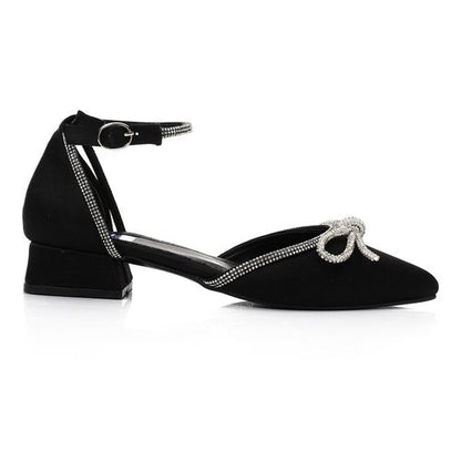 Fashionable Strass Strap Heeled Shoes
