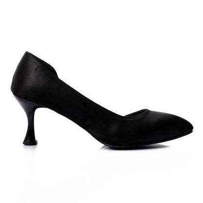 Open Side Satin High Heels