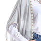 Gray Stylish Embroidered Chiffon Abaya