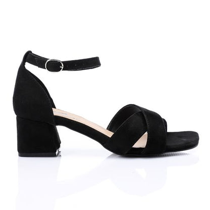 Black Suede Criss Cross Sandal