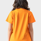 Okoye Orange Front Printed Short Sleeve T-Shirt