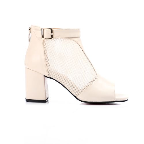 Beige Side Mesh Sandal