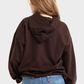 So-Off Feature Line, Brown Oversized Plain Hoodie