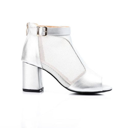 Silver Side Mesh Sandal