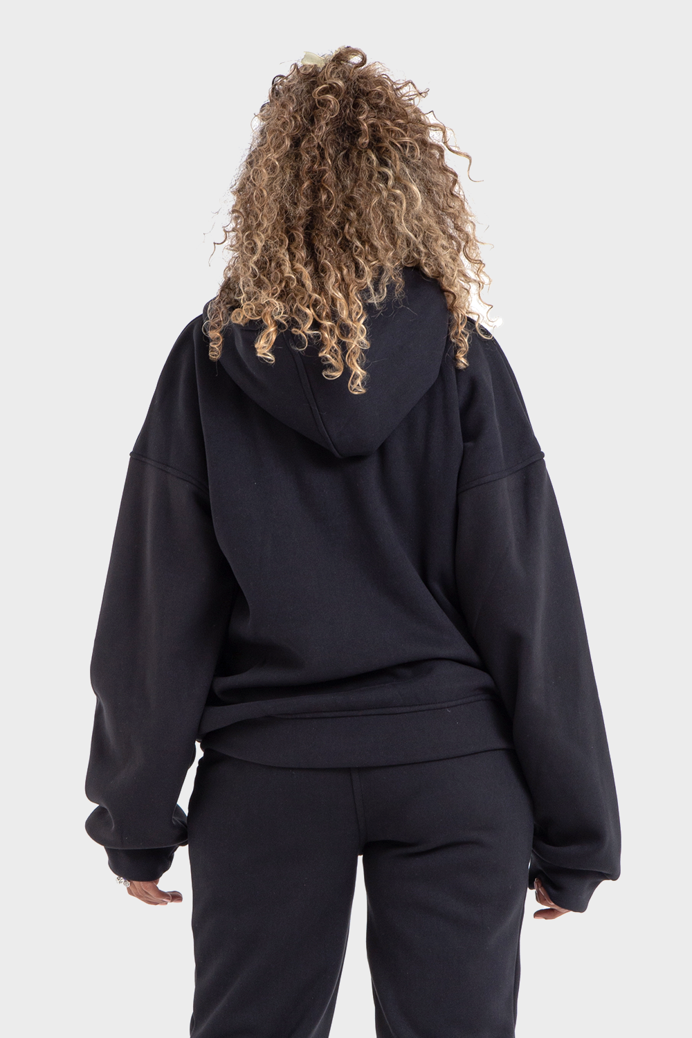 Okoye Premium Line, Black Oversized Plain Hoodie