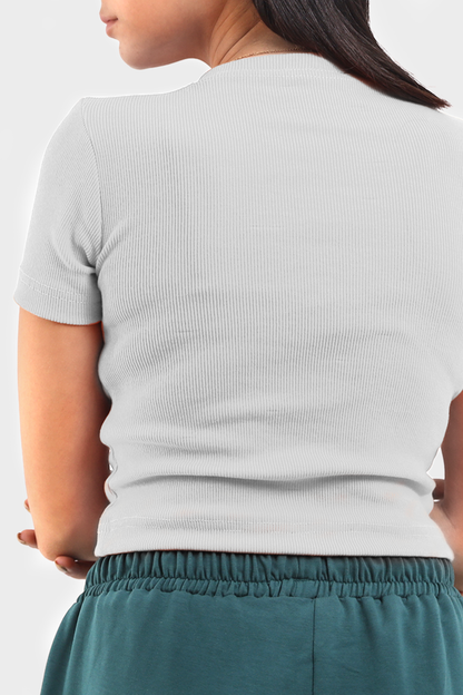 Short Sleeve Ribbed Top