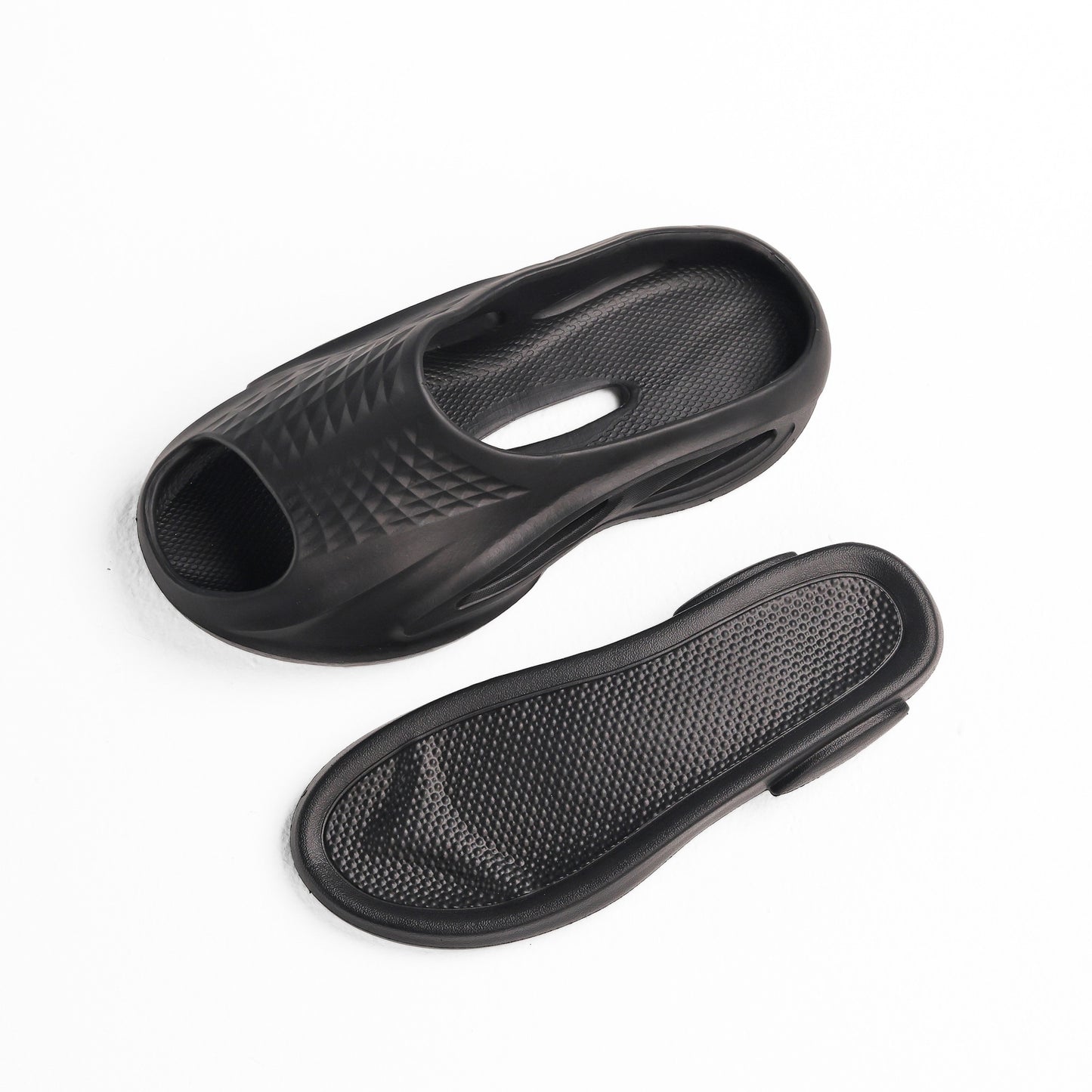 Black Removable Sole Easy Slide