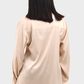 Beige Long Sleeve Satin Shirt