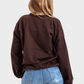 So-Off Brown Oversized Crew Neck Sweatshirt