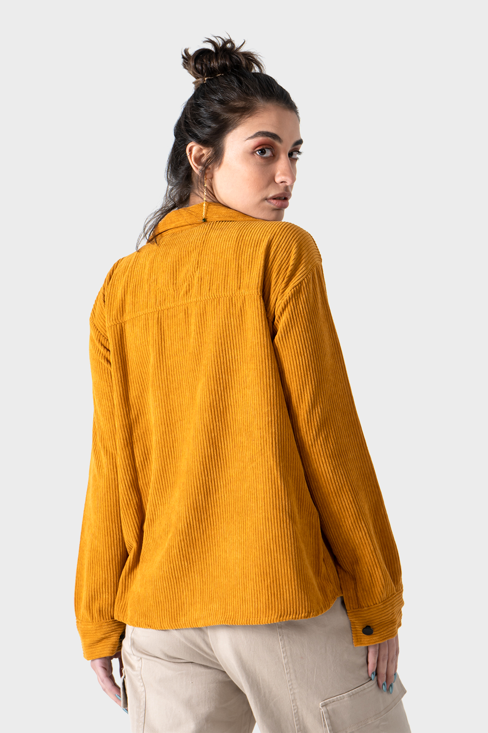 Okoye Mustard Velvet Shirt