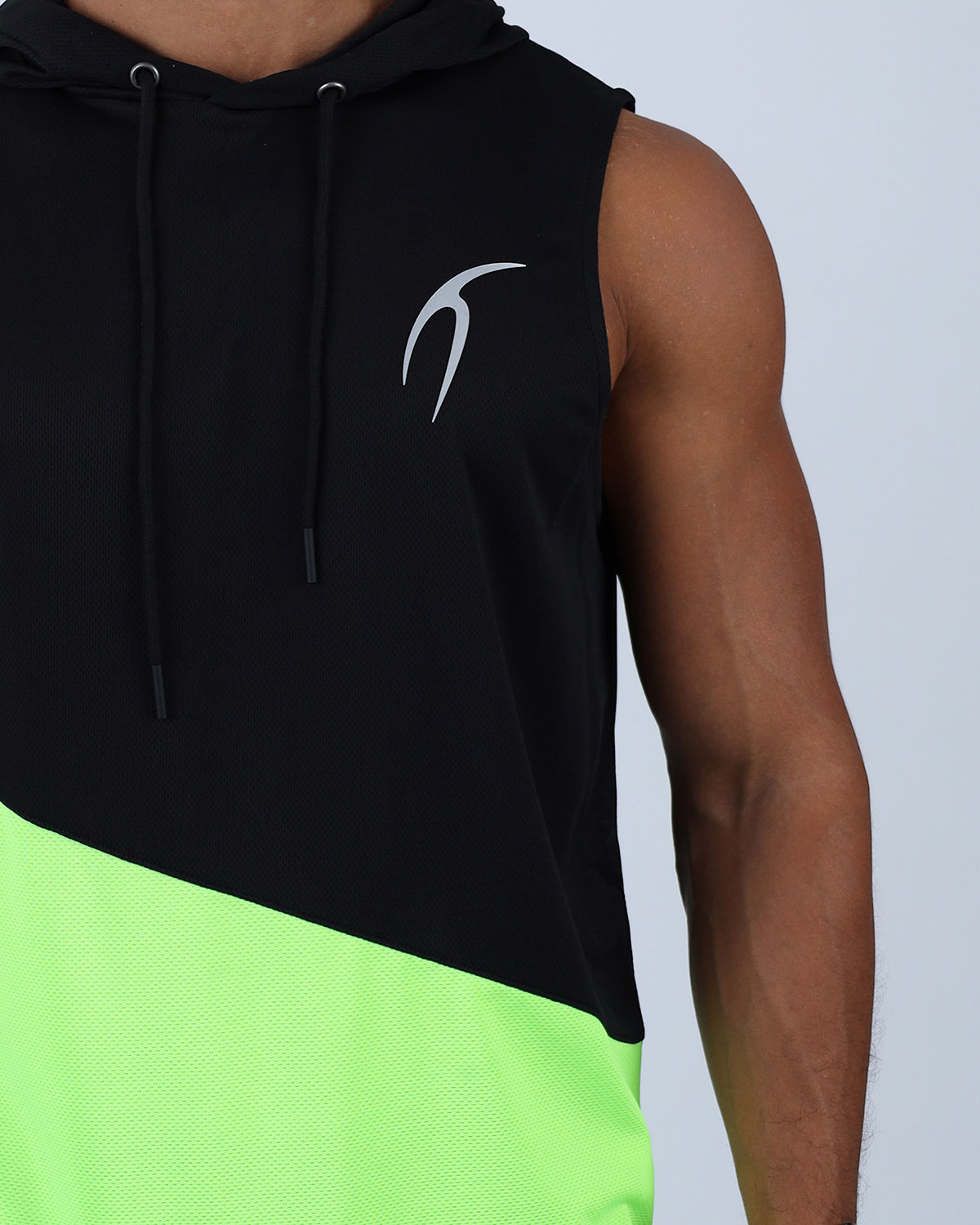 Green Sleeveless Breathable Hoodie