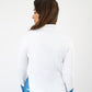 White Quarter Zip-up Top