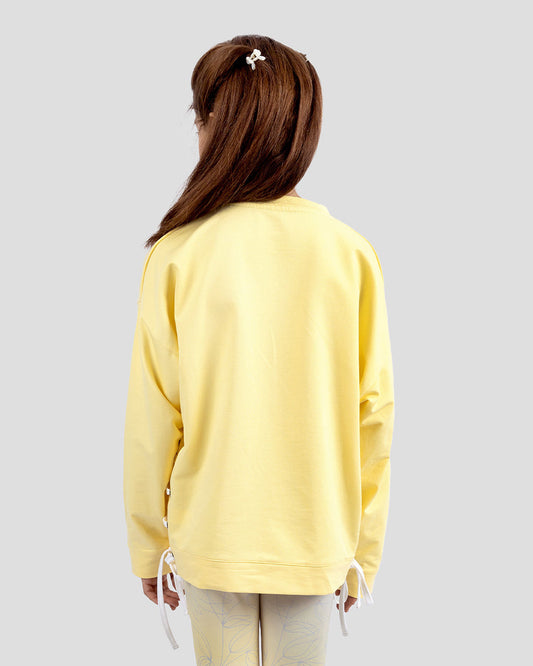 Side Drawstring Sweatshirt For Girls