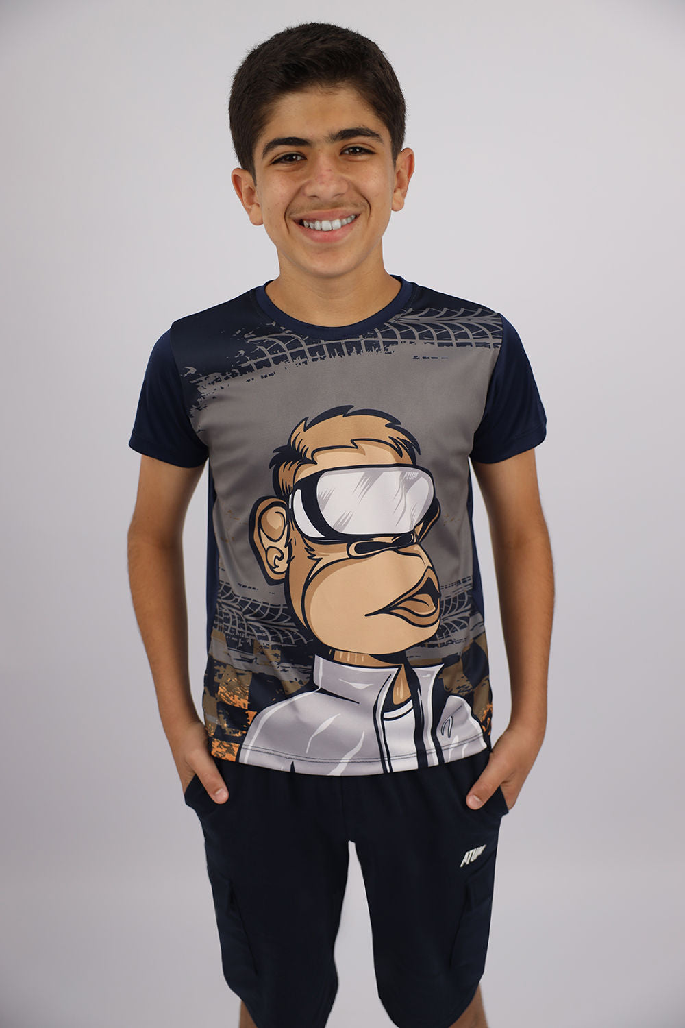 Atum Boy'S Monkey Graphic Tee