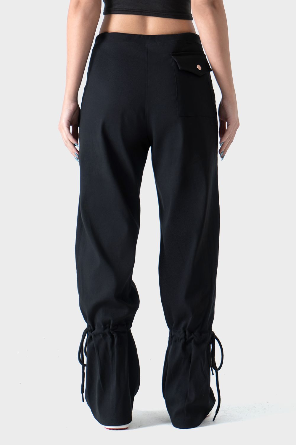 Okoye Black Drawstring Pants