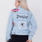 Miss Venus Casual Printed Denim Jacket