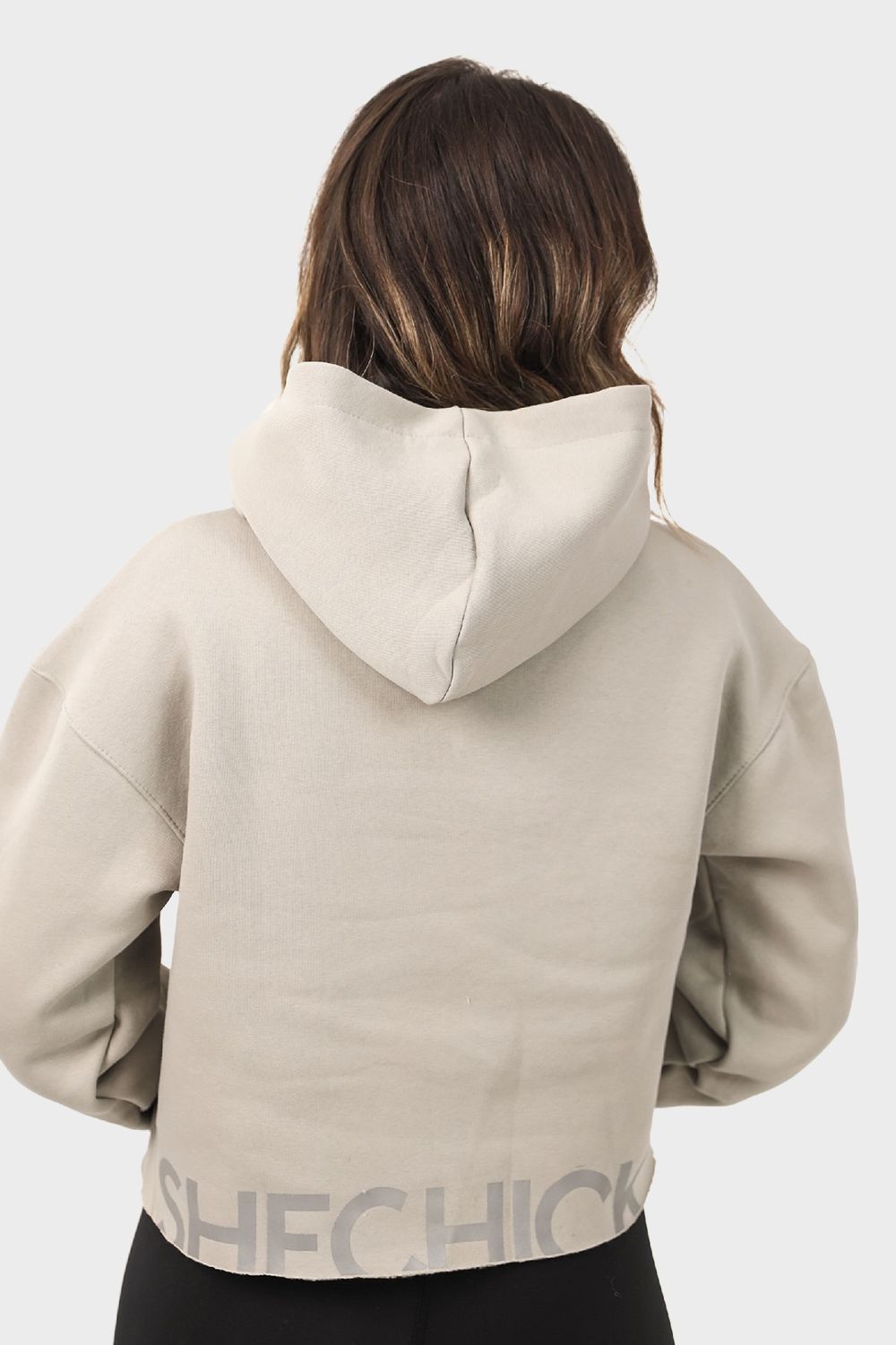 Shechick Unfinished Style Cropped Hoodie