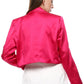 Mr.Joe Satin Cropped Blazer